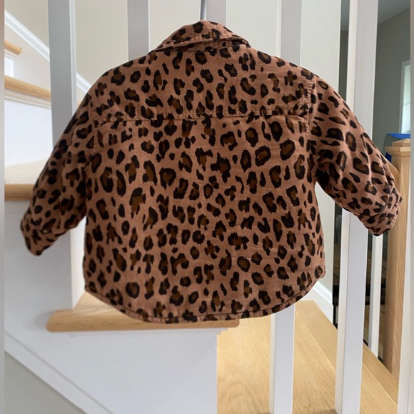 Baby Gap Leopard Print Corduroy Jacket | Size 6-12mo - Picture 3 of 4